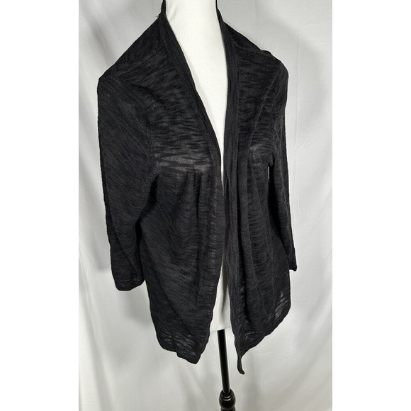 Charter Club Black Semi Sheer Women's Black Cardigan Size 2X - Picture 1 of 3